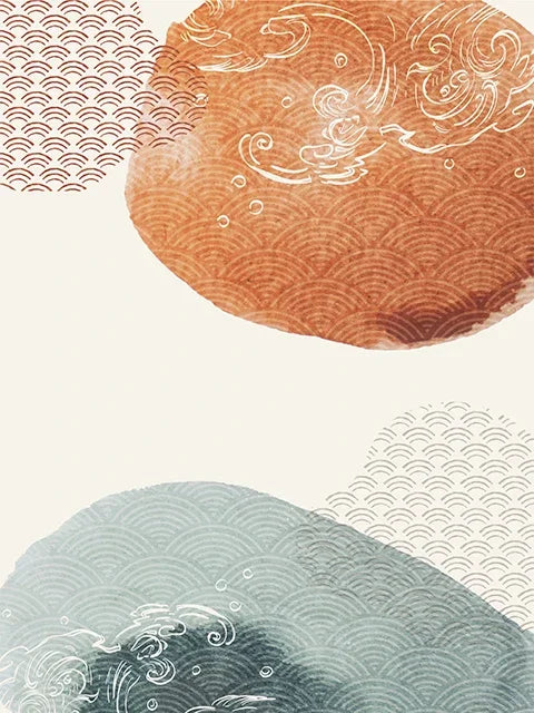 Abstract Wall Art Geometric Lines Morandi Watercolor Canvas Prints and Posters Modern Living Room Home Decoration Wall Painti