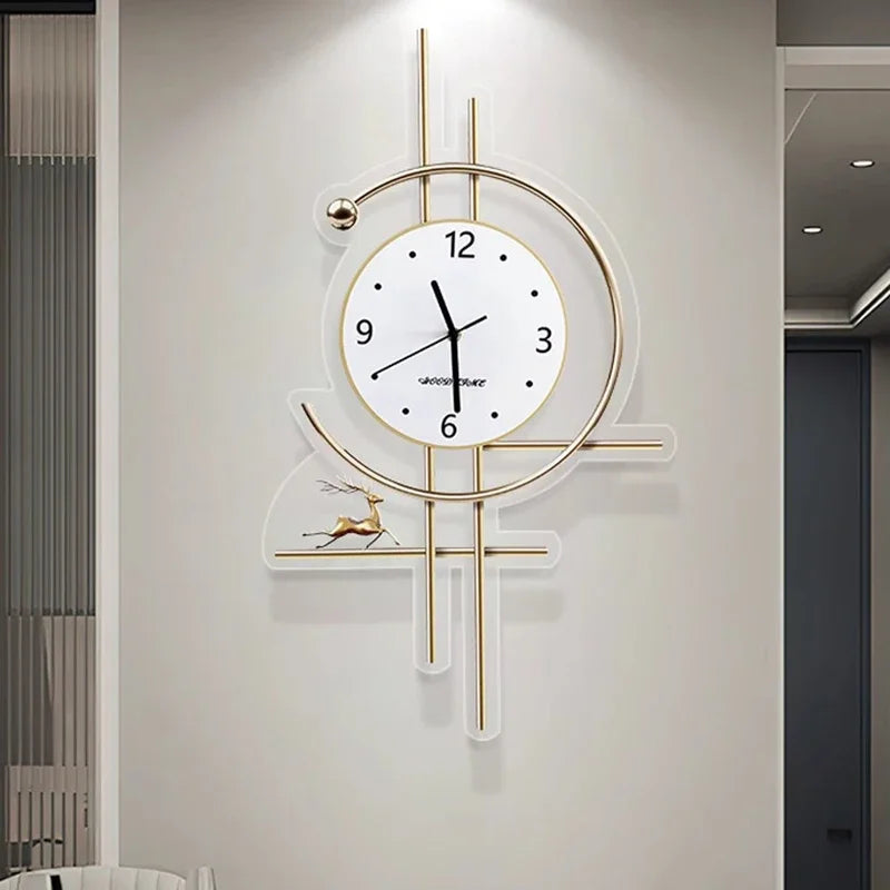 Metal Wall Art Bathroom Wall Clocks Living Room Xenomorph Design Creative Fashion Wall Watch Peacock Horloge Room Decorations