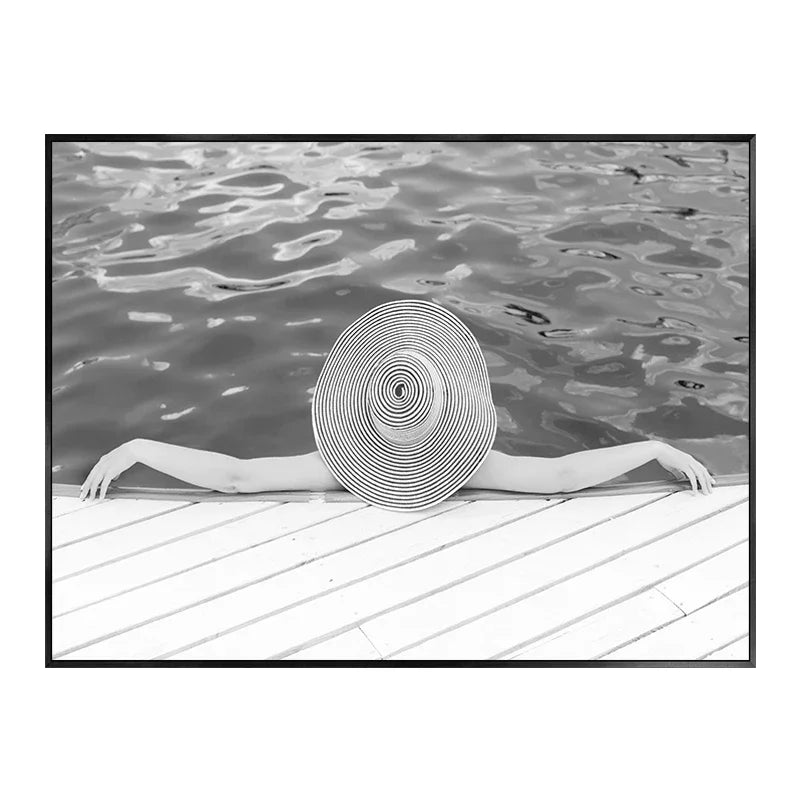 Modern Black and White Wall Art Fashion Sexy Woman Back Luxury Bathroom HD Canvas Poster Prints Home Bedroom Living Room Decor