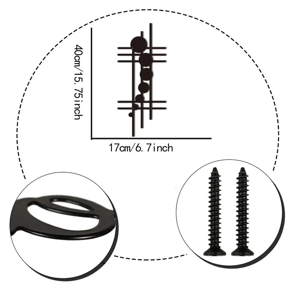 1PC Modern Geometric Metal Wall Art, Abstract Vertical Wall Decor, Abstract Unique Wall Decor, Vertical Iron Art, Nursery Decor