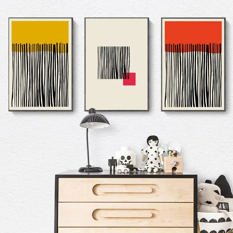 Wall Art Canvas Painting Home Decoration Modern Multicolored Abstract Geomotric Picture Prints Nordic Posters Modern Living Room