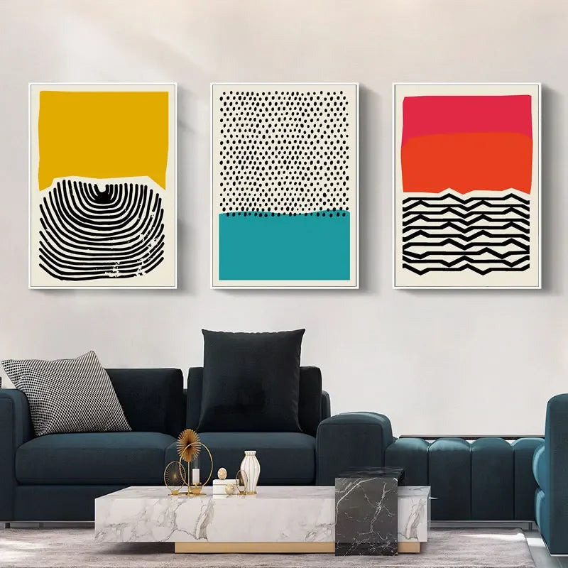 Wall Art Canvas Painting Home Decoration Modern Multicolored Abstract Geomotric Picture Prints Nordic Posters Modern Living Room