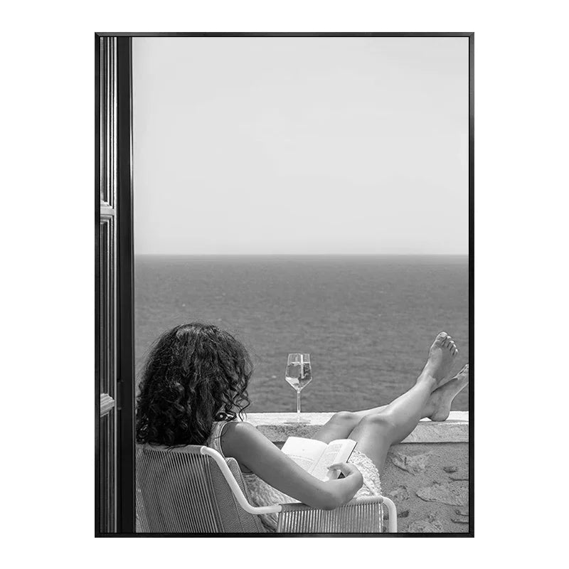 Modern Black and White Wall Art Fashion Sexy Woman Back Luxury Bathroom HD Canvas Poster Prints Home Bedroom Living Room Decor