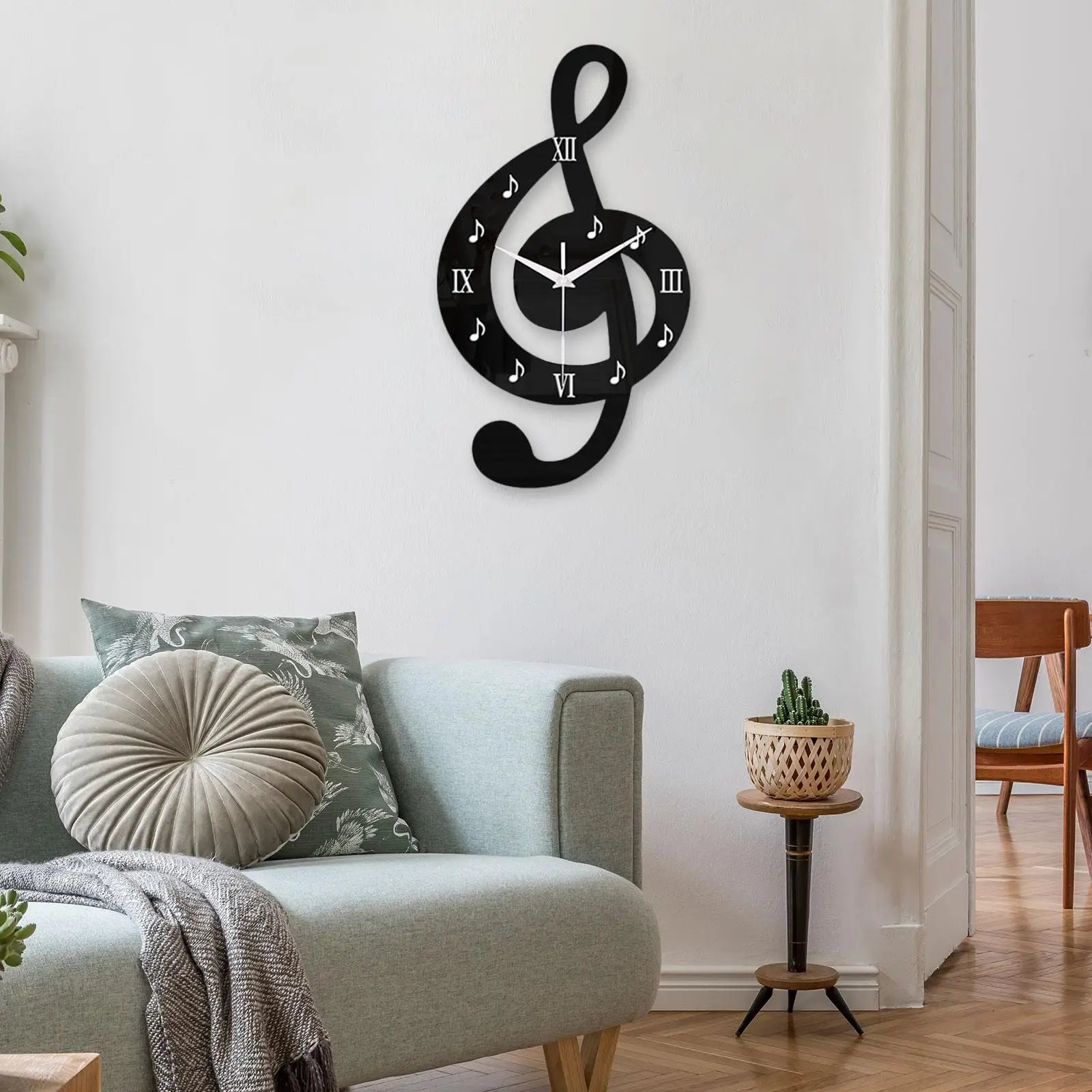 Wall Clock Artwork Creative Handcraft Simple Home Decor Hanging Sculpture for Restaurant Farmhouse Dining Room Gift Bedroom