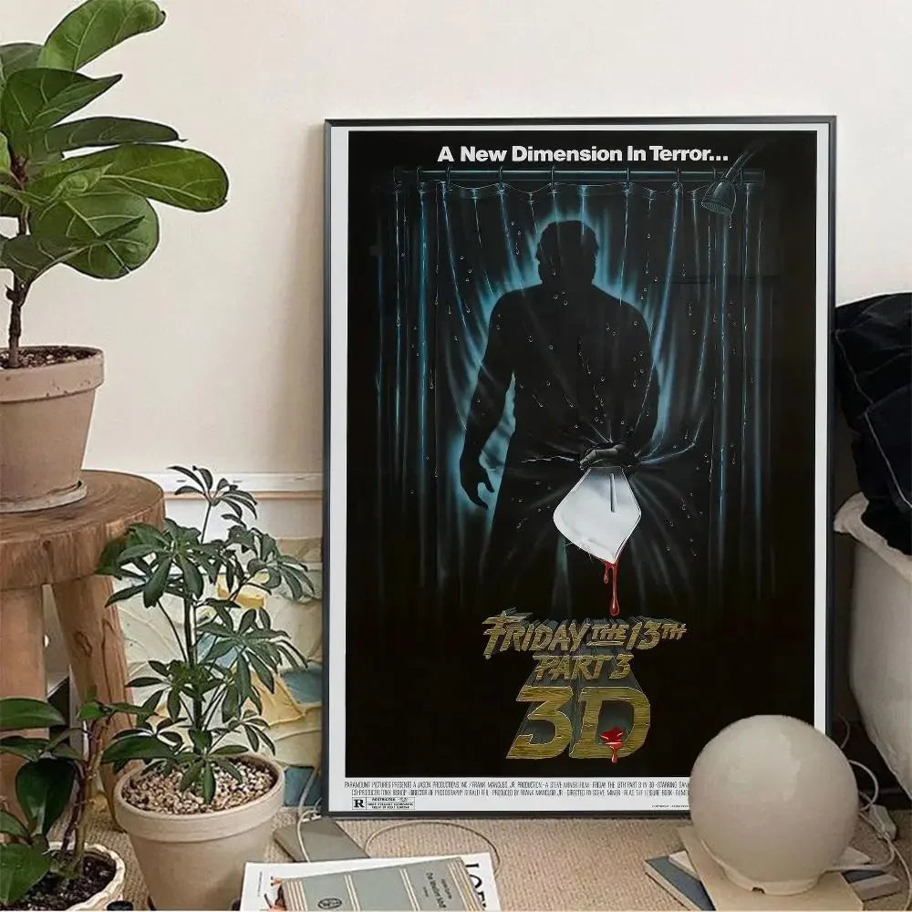 Horror Movie Friday The 13th Wall Art, HD Canvas Print Poster, Suitable for Home, Living Room, Room Decoration Painting