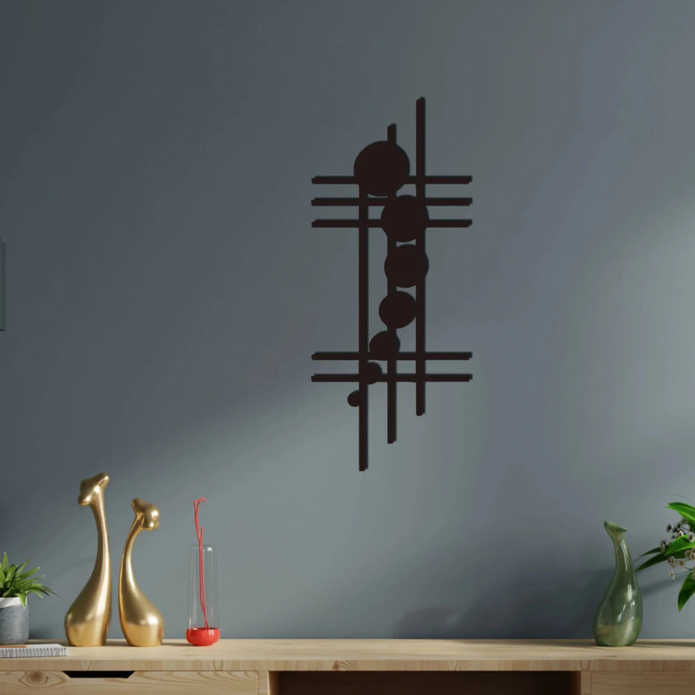 1PC Modern Geometric Metal Wall Art, Abstract Vertical Wall Decor, Abstract Unique Wall Decor, Vertical Iron Art, Nursery Decor