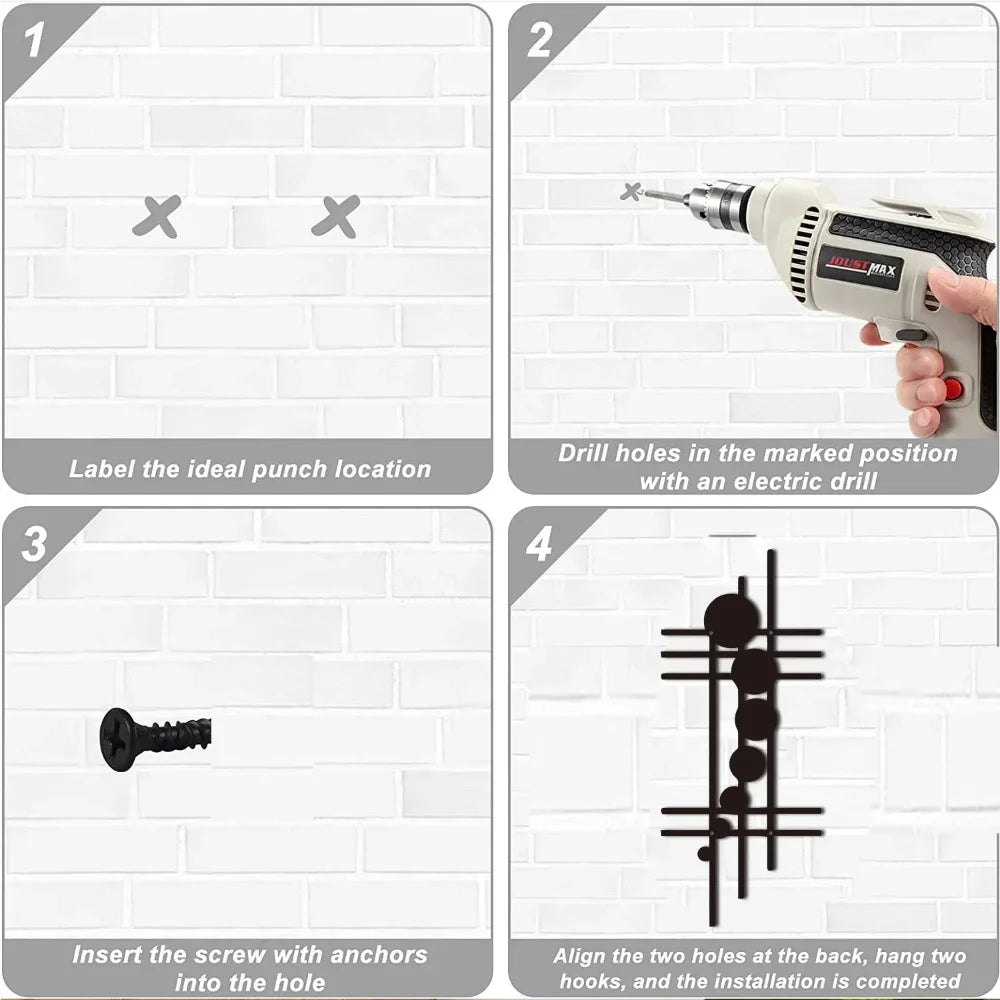 1PC Modern Geometric Metal Wall Art, Abstract Vertical Wall Decor, Abstract Unique Wall Decor, Vertical Iron Art, Nursery Decor