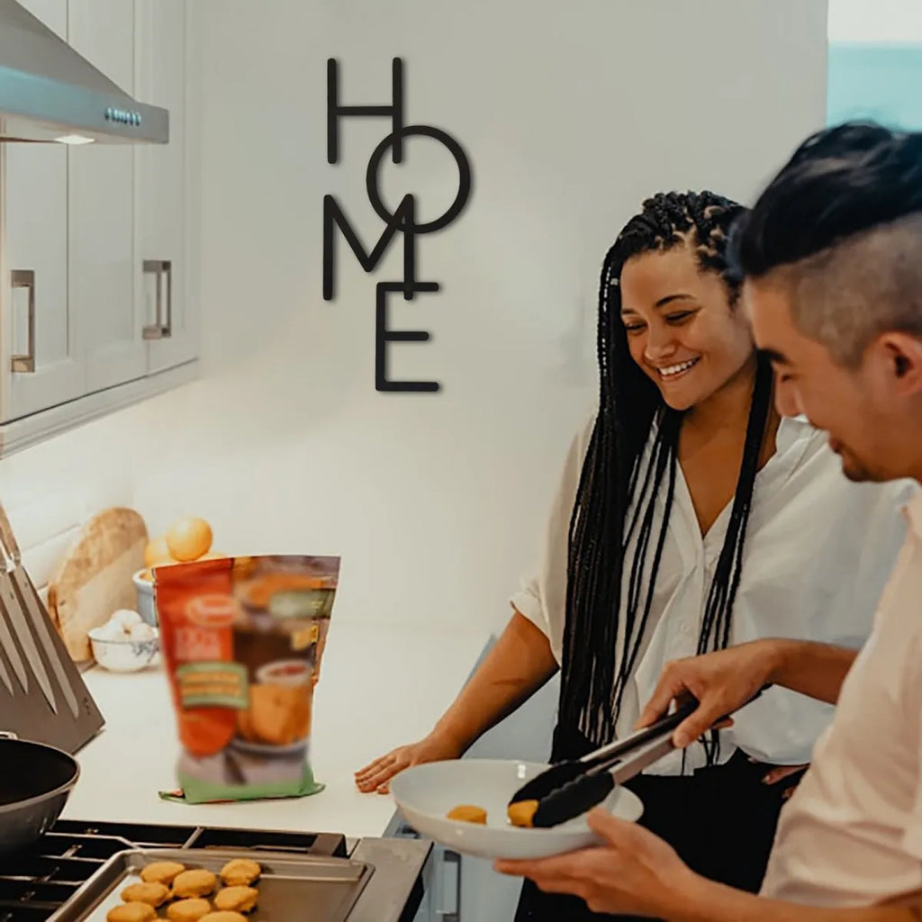 Wooden HOME Wall Art Sign, Rustic Handcrafted Letter Decor, Farmhouse Living Room Wall Decoration, Housewarming Wedding Gift