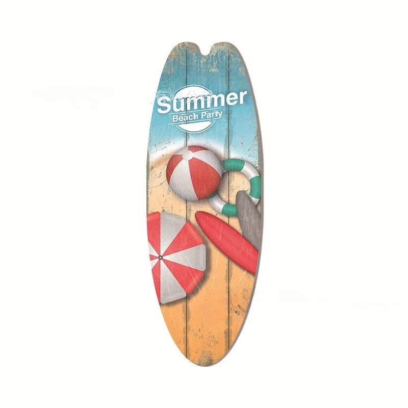 wall art room decor Vintage Wooden Sign Sea Surfboard Summer Beach Ocean Decorative Board Welcome Bar Home Wall Hanging Pendant