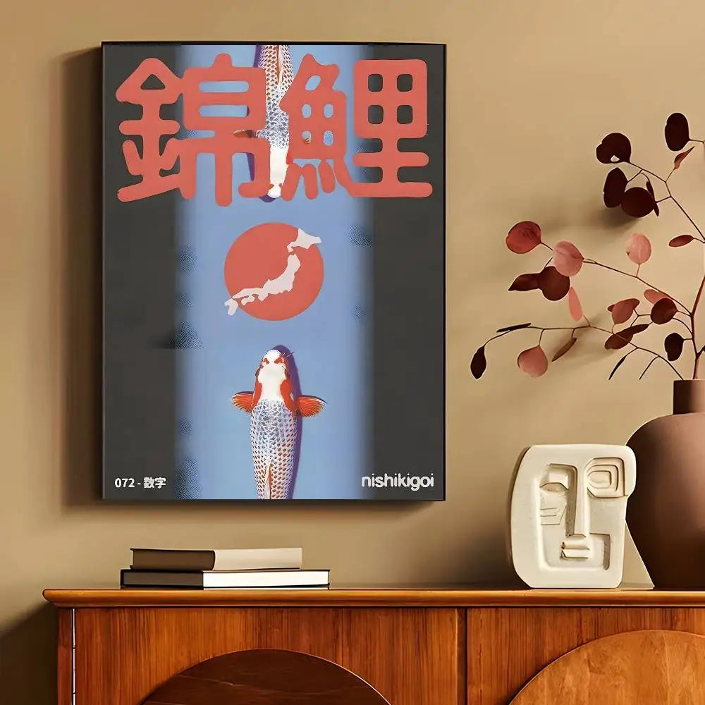 Classic Abstract Wall Art Japanese   Poster Wall Art Printing Waterproof Home Living Bed Room Bar Aesthetic Decor