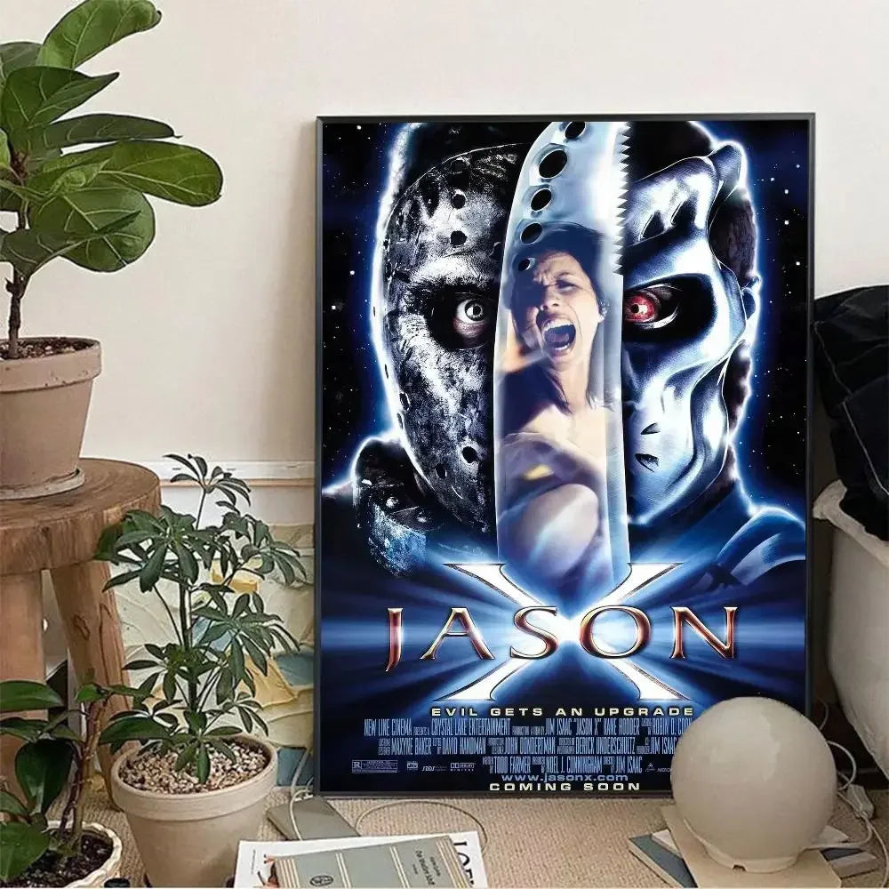 Horror Movie Friday The 13th Wall Art, HD Canvas Print Poster, Suitable for Home, Living Room, Room Decoration Painting