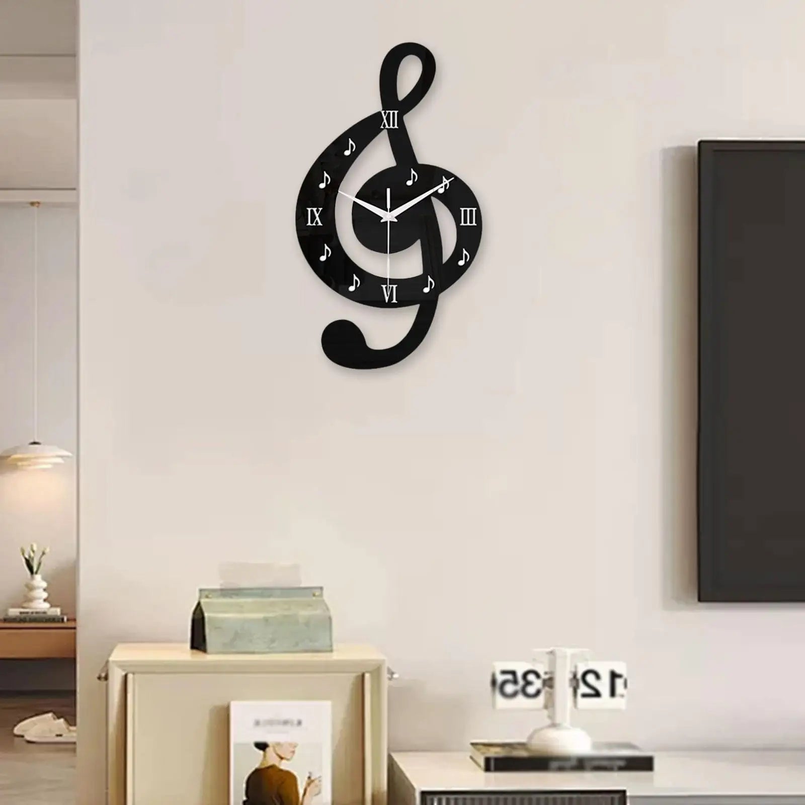 Wall Clock Artwork Creative Handcraft Simple Home Decor Hanging Sculpture for Restaurant Farmhouse Dining Room Gift Bedroom