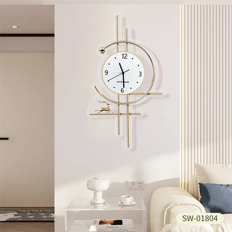 Metal Wall Art Bathroom Wall Clocks Living Room Xenomorph Design Creative Fashion Wall Watch Peacock Horloge Room Decorations