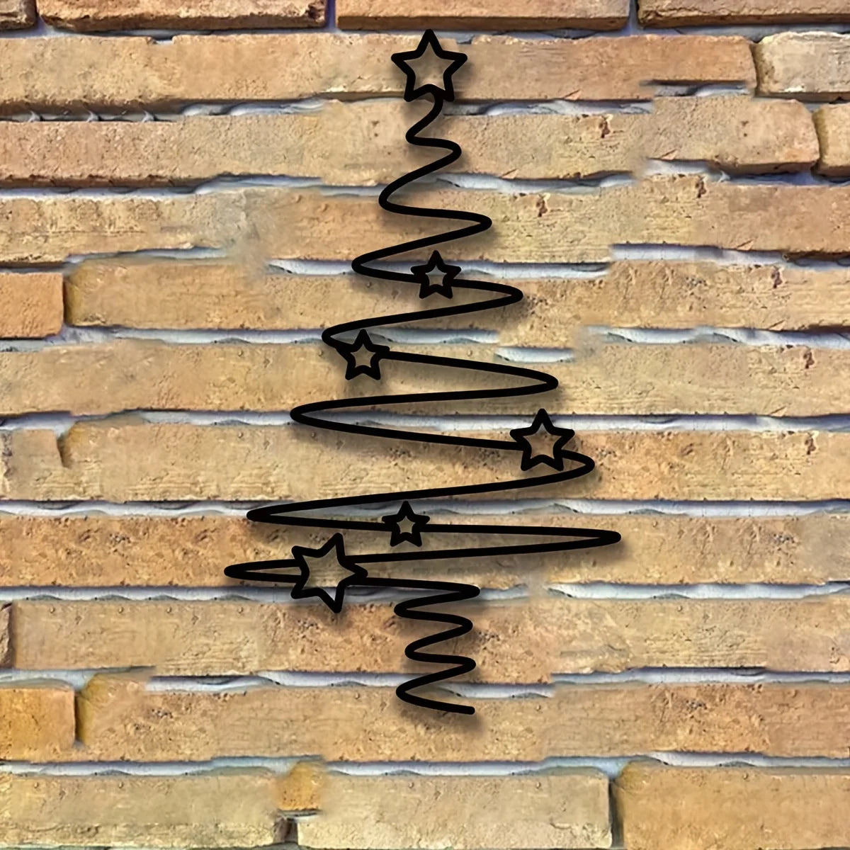 [Wall Decoration Christmas Tree] Elegant Black Christmas Tree Wall Art - Non-Electric Holiday Decor for Indoor & Outdoor.