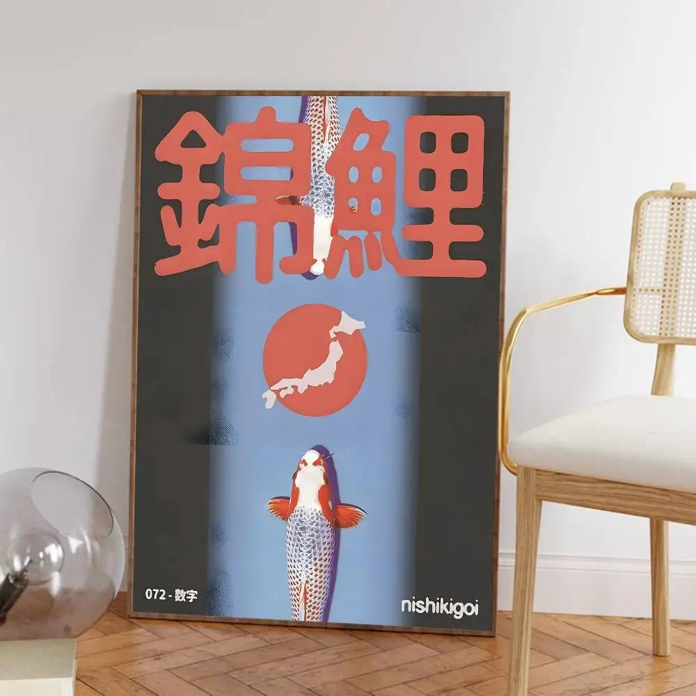 Classic Abstract Wall Art Japanese   Poster Wall Art Printing Waterproof Home Living Bed Room Bar Aesthetic Decor