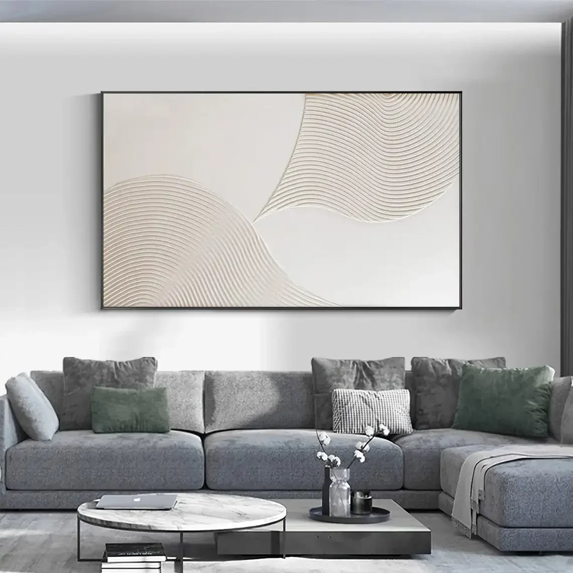 Textured Wall Art White Wall Art Hand Painted Canvas Large Abstract Decor Oil Paintings Bedroom Decor Modern Art For Living R