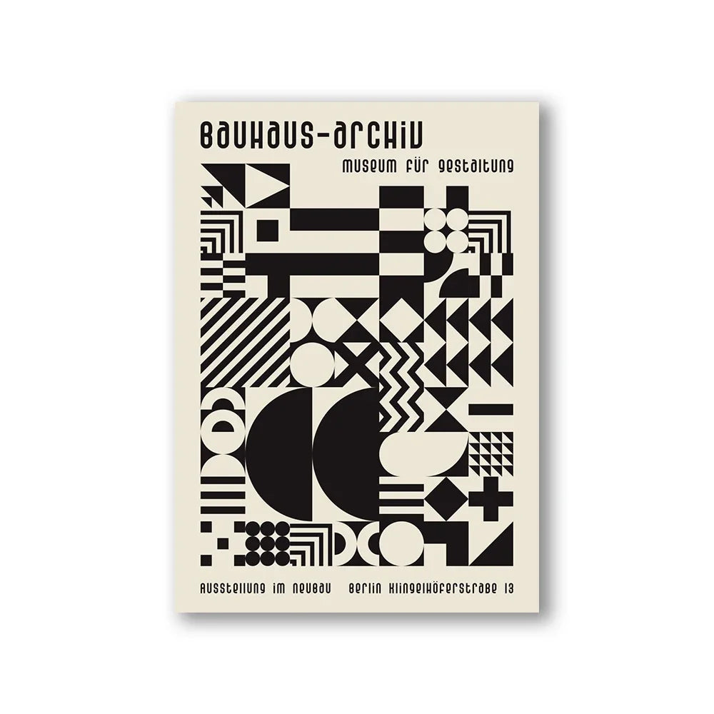 Modern Abstract Architecture Wall Art Poster Prints Bauhaus Nordic Aesthetics Canvas Painting Picture for Living Room Home Decor